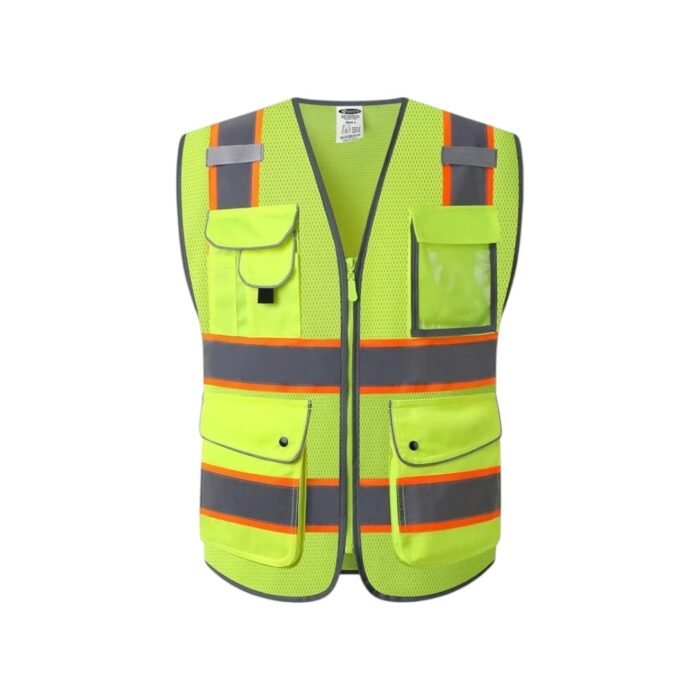 Safety Jacket Four Pockets with/zip