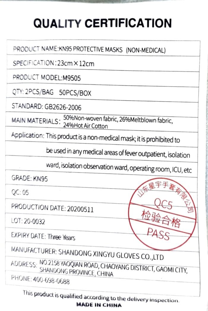 Safety Protective Mask KN95 - Image 5