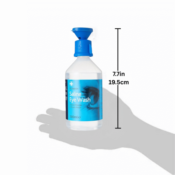 Saline Eyewash Bottle with Eyebath Cap - Image 2